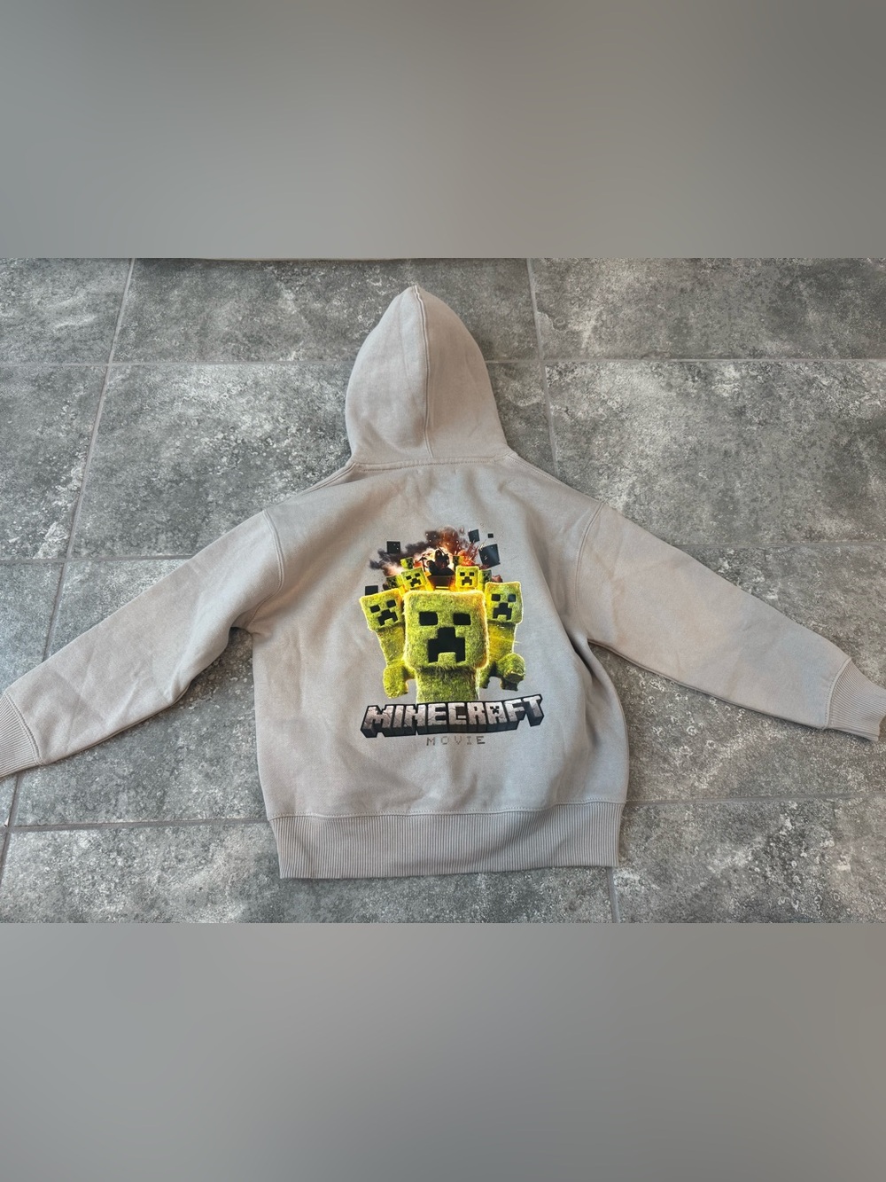 Zara Minecraft gray Hoodie size 7-8 NEW